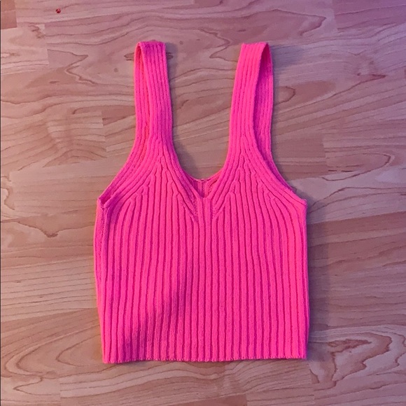 Bluenotes Tops - Pink ribbed tank top